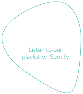 Spotify. Listen to Our Playlist on Spotify - Text on Plectrum with Spotify Logo
